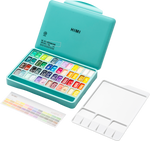 Himi Twin Cup Gouache Set-48 Colours (Green Case)