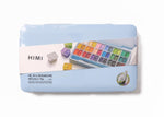 Himi Twin Cup Gouache Set-36 Colours+3 Brushes (Ice Blue Case)