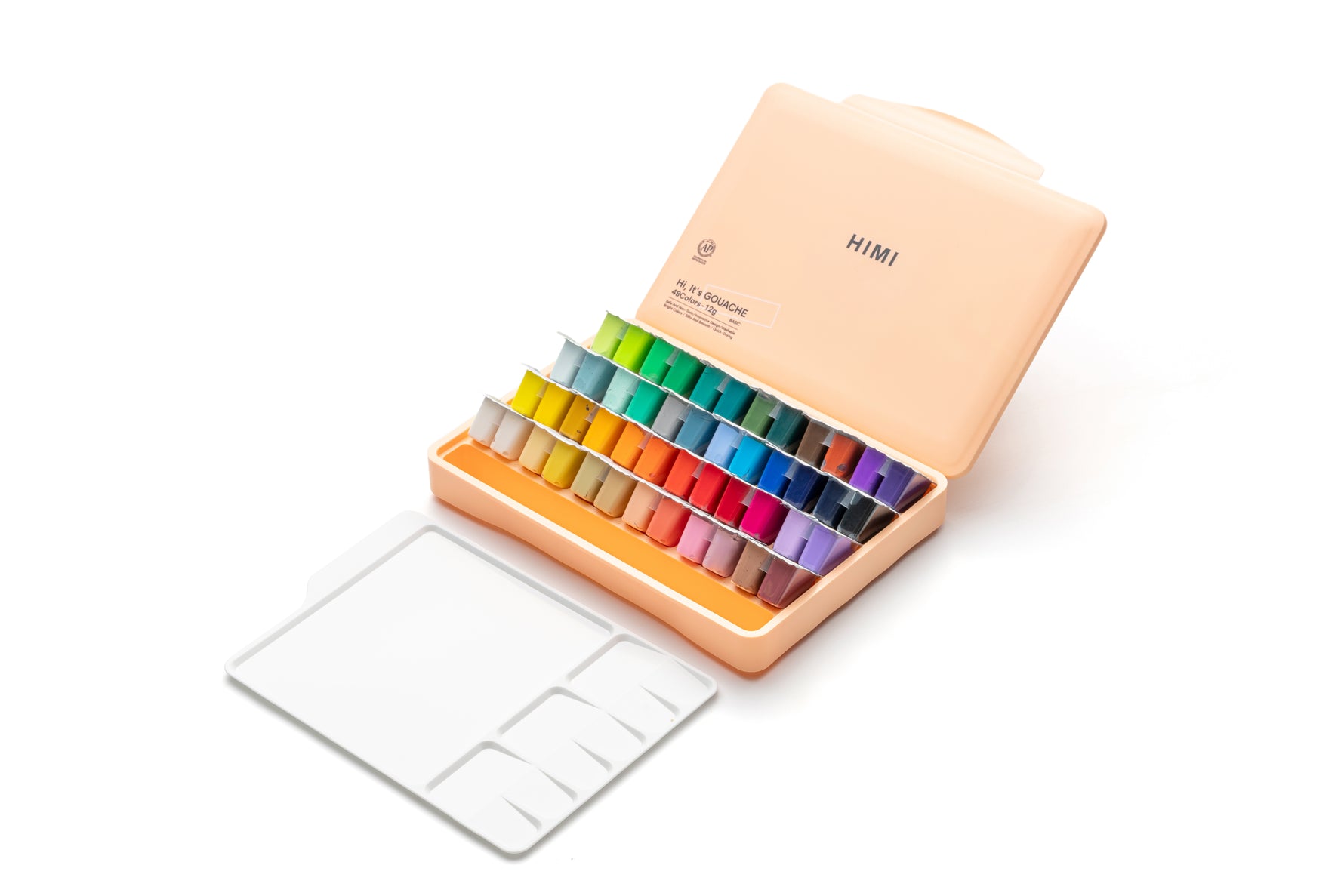 Himi Twin Cup Gouache Set-48 Colours (Peach Fuzz Case)