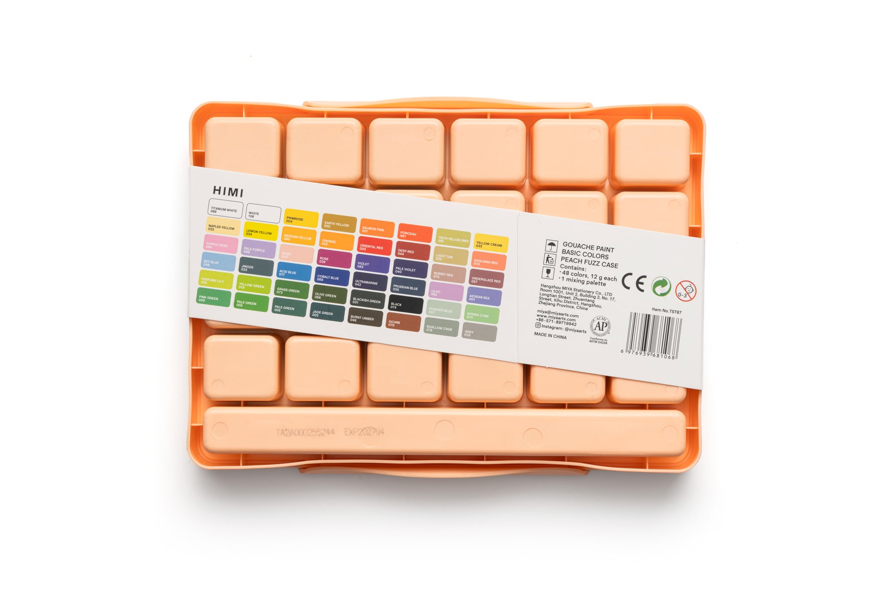 Himi Twin Cup Gouache Set-48 Colours (Peach Fuzz Case)