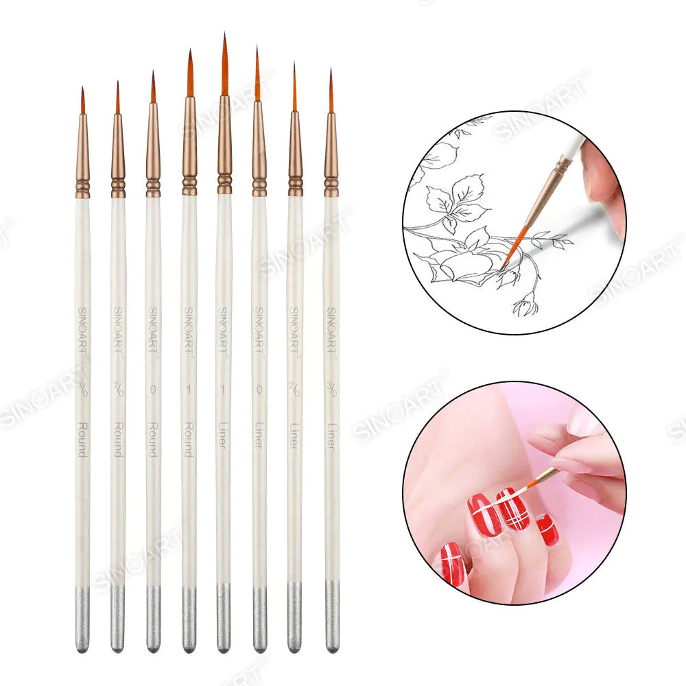 Sinoart Artist Detail Brush Set - Painting and Nail Gel Polish