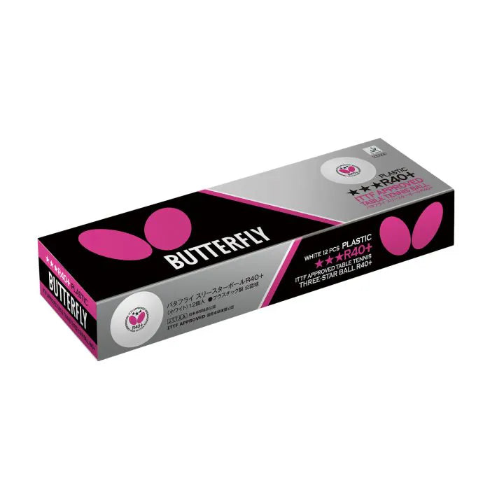 Butterfly Three-Star R40+ Ball (Box of 12)
