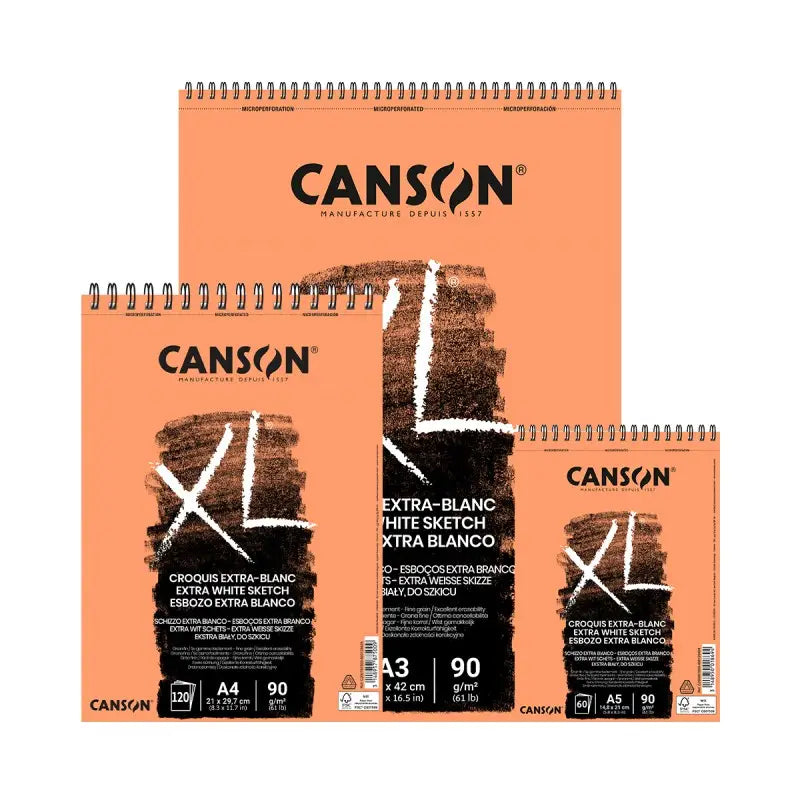 Canson Sketch Extra Blanc XL 90gr - Up Spirals