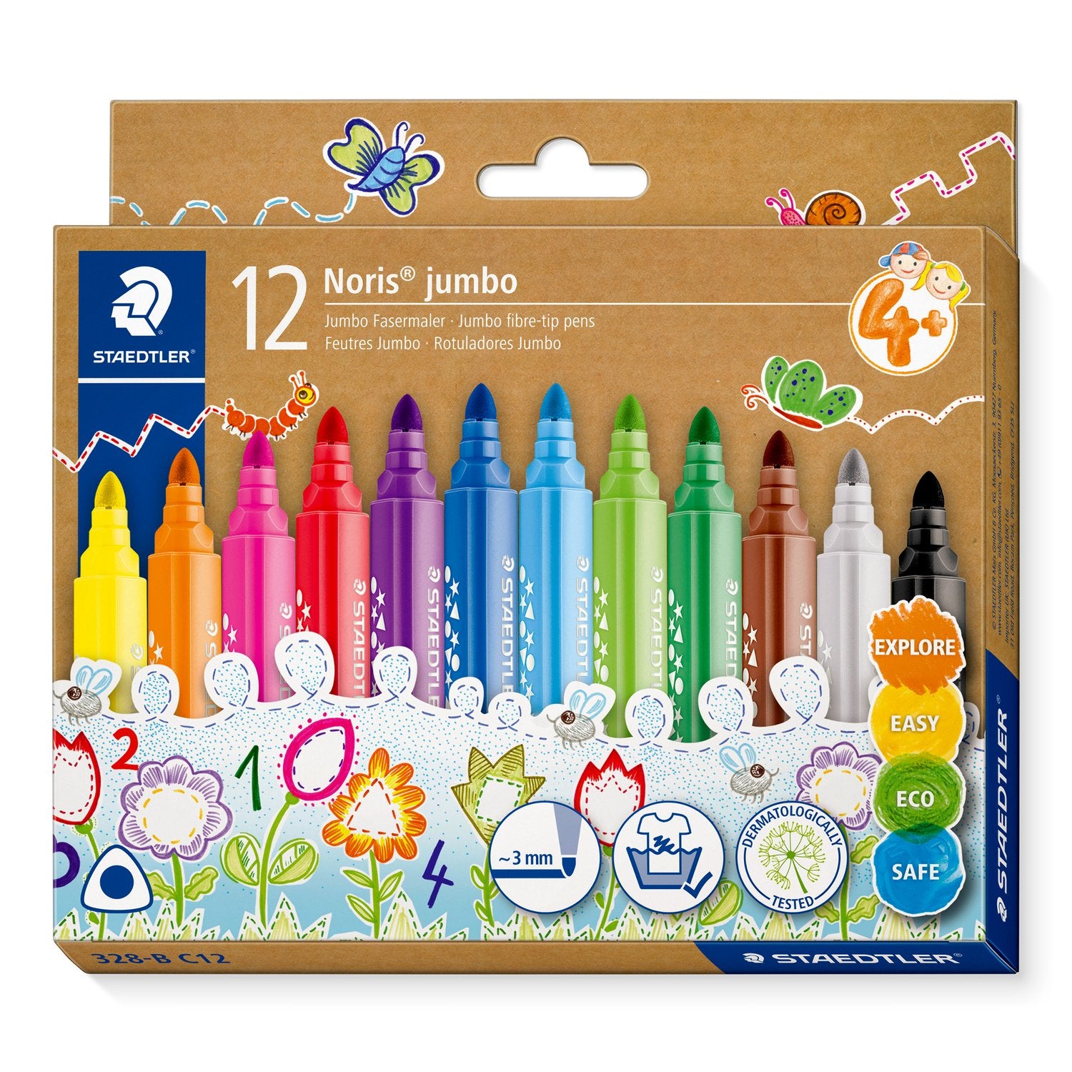 Staedtler Noris Fibre Tip Jumbo 12pcs