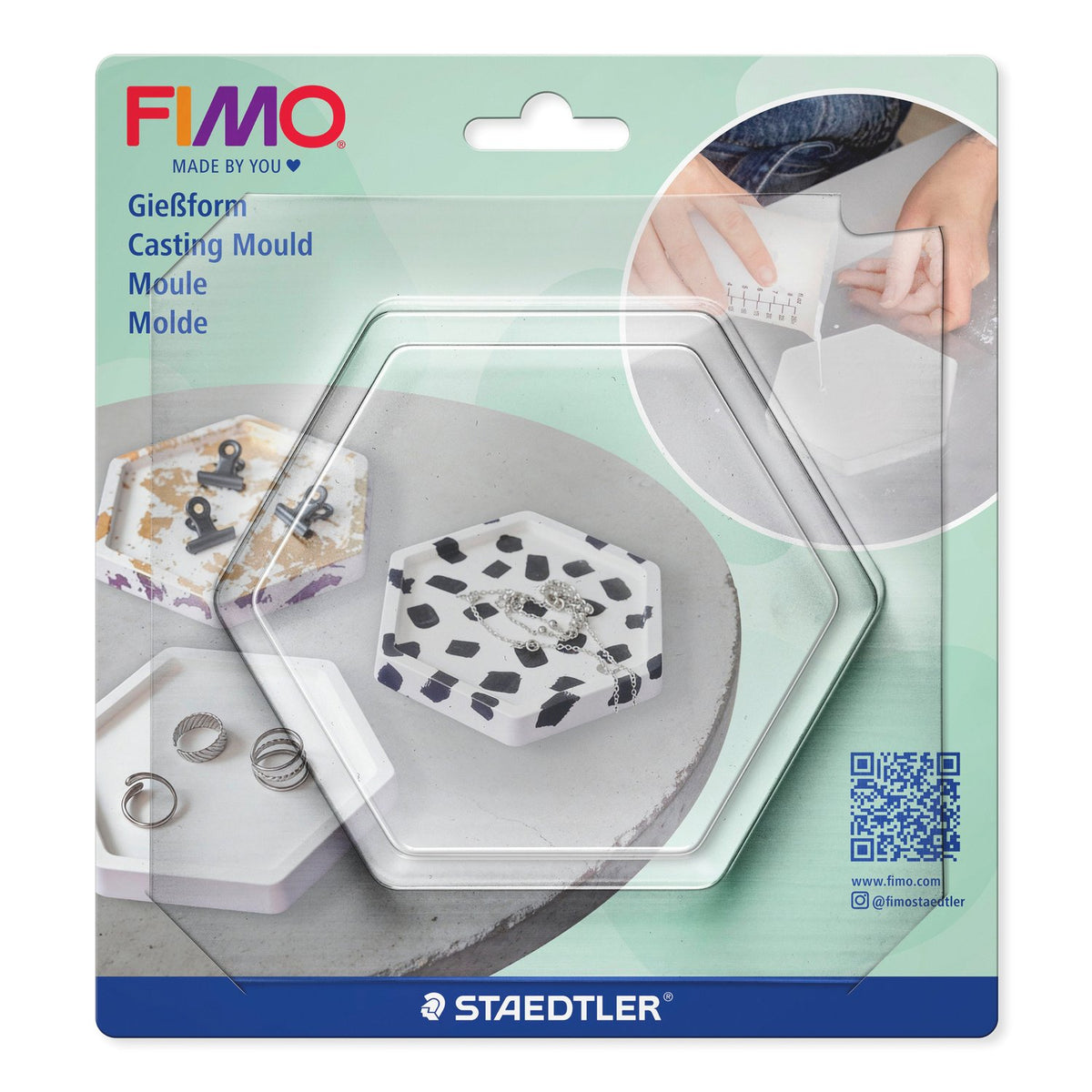 Fimo Casting Mould Hexagon 8742 53
