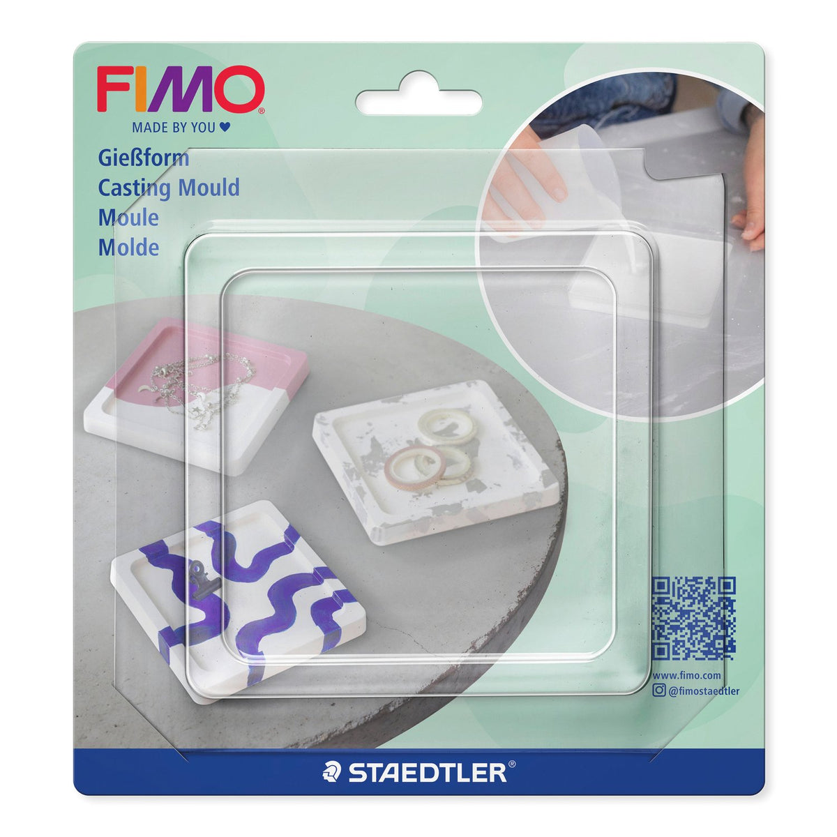 Fimo Casting Mould Square 8742 54