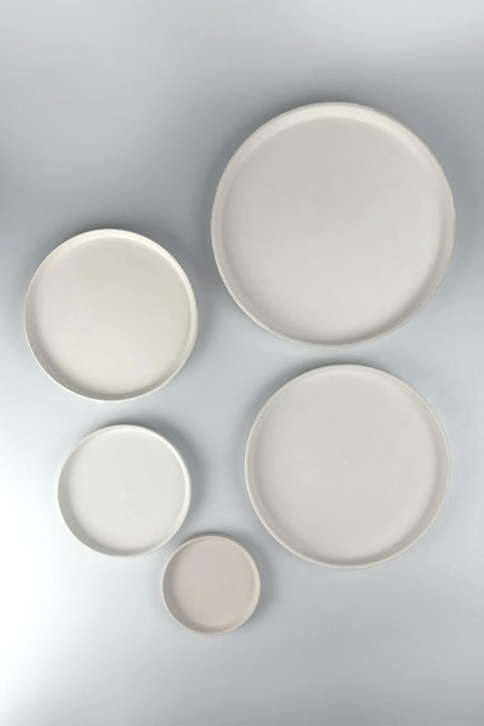 Refsan Edged Plate Ceramic Bisque