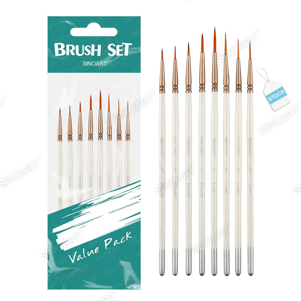 Sinoart Artist Detail Brush Set - Painting and Nail Gel Polish
