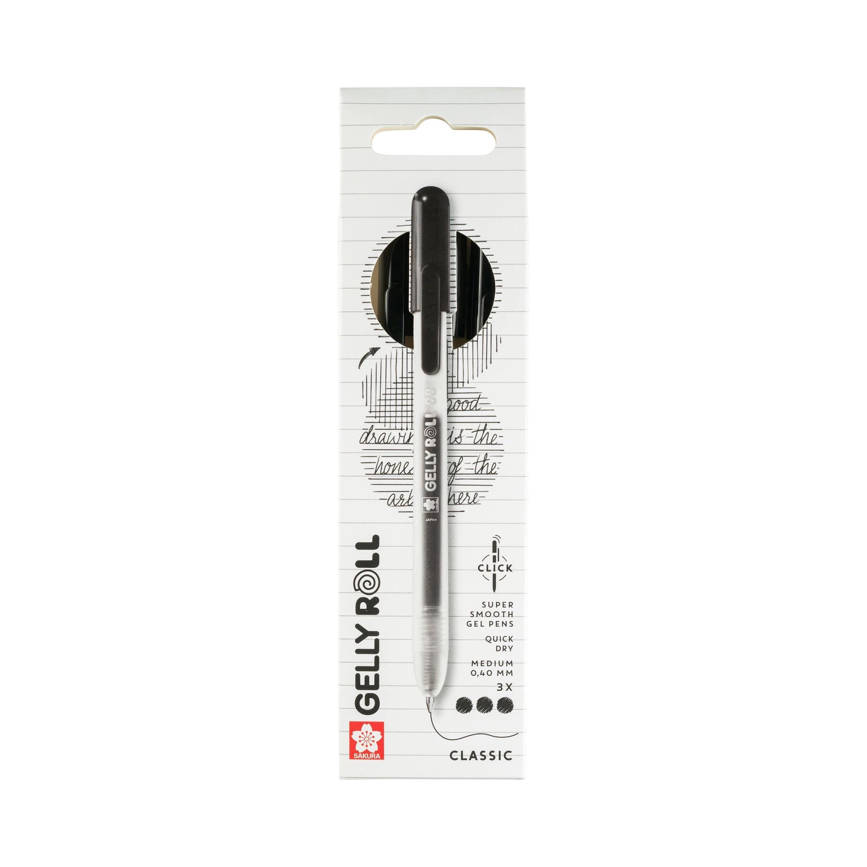 Sakura Gelly Roll Classic Gel Pens, 3-Pack Black