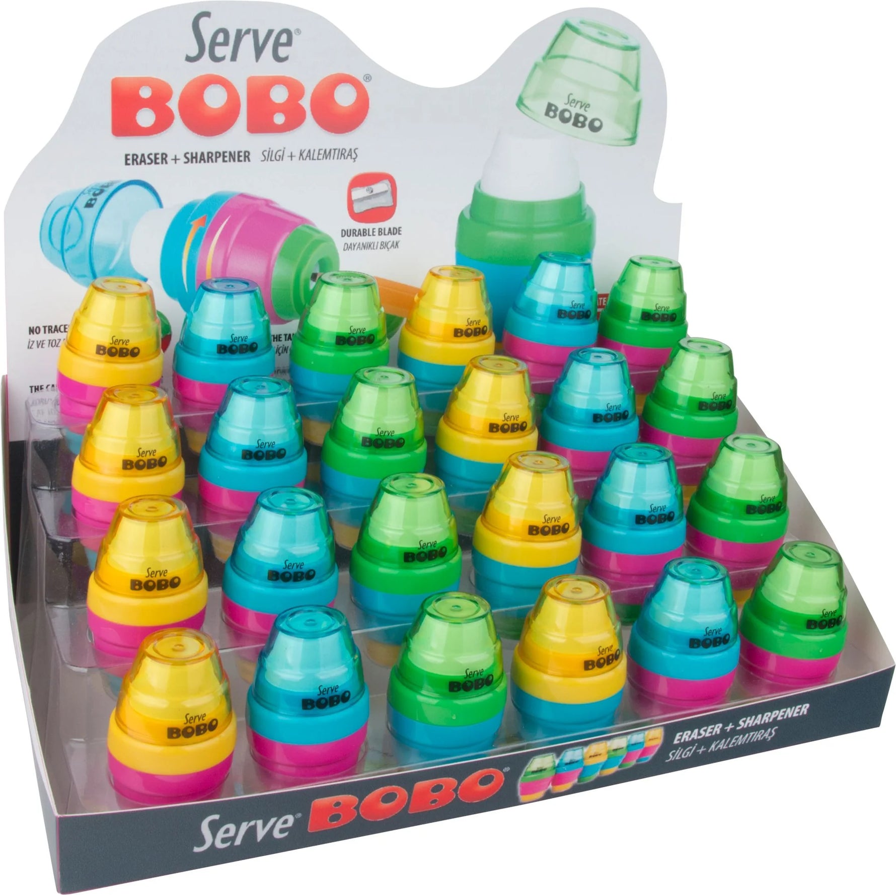 Serve Sharpener/Eraser Bobo