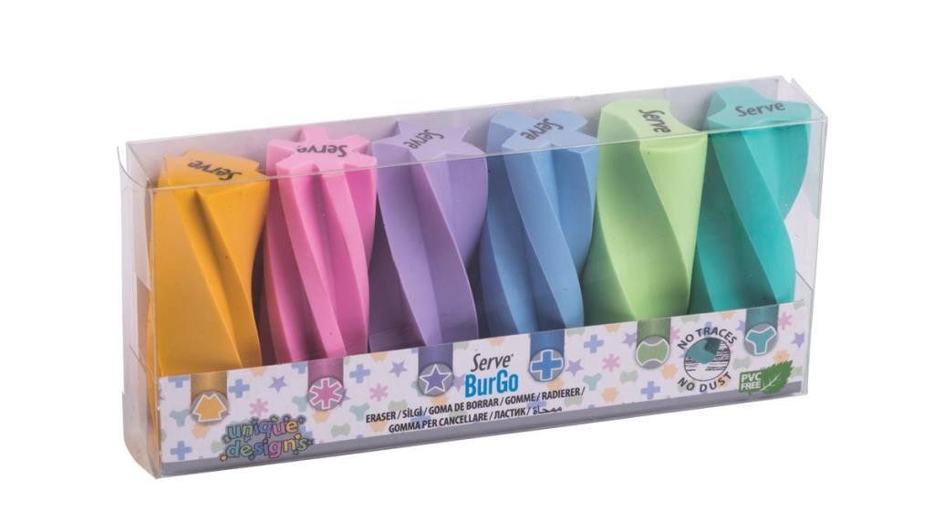 Serve burgo gome pastel 6 colors