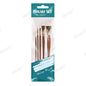 Sinoart 5PK Short Handle Taklon/Synthetic White Hair Painting Brush Set
