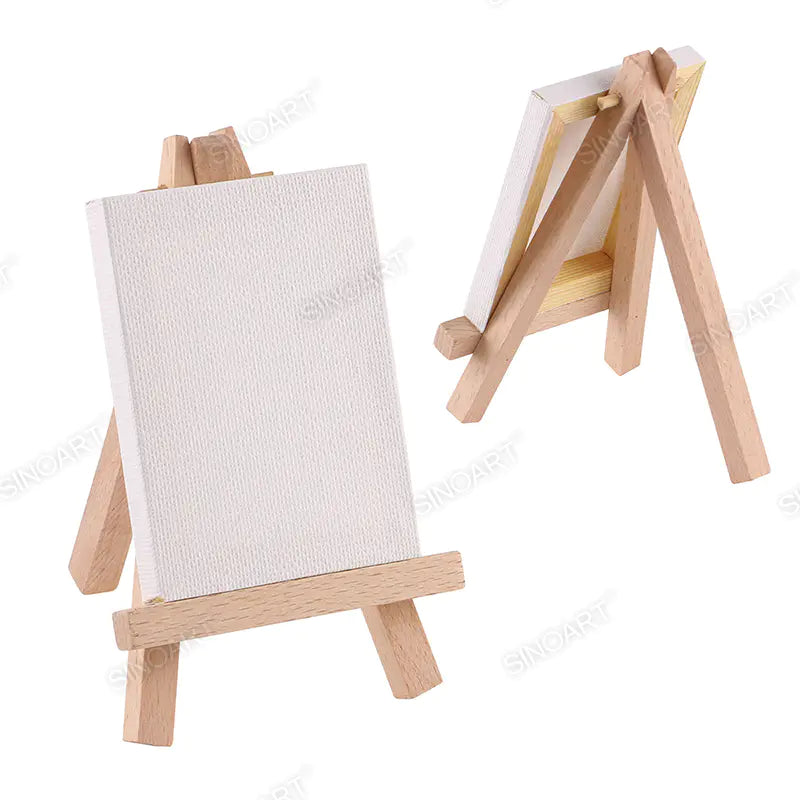 Sinoart Mini Wooden Easel And Painting Canvas Set