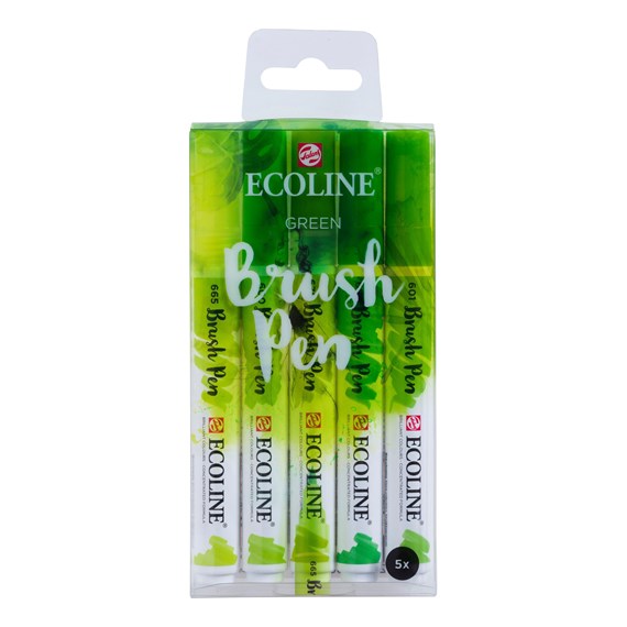 Ecoline Brush Pens - Green Set 11509906