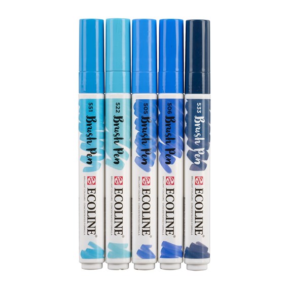 Ecoline Brush Pens - Blue Set 11509905