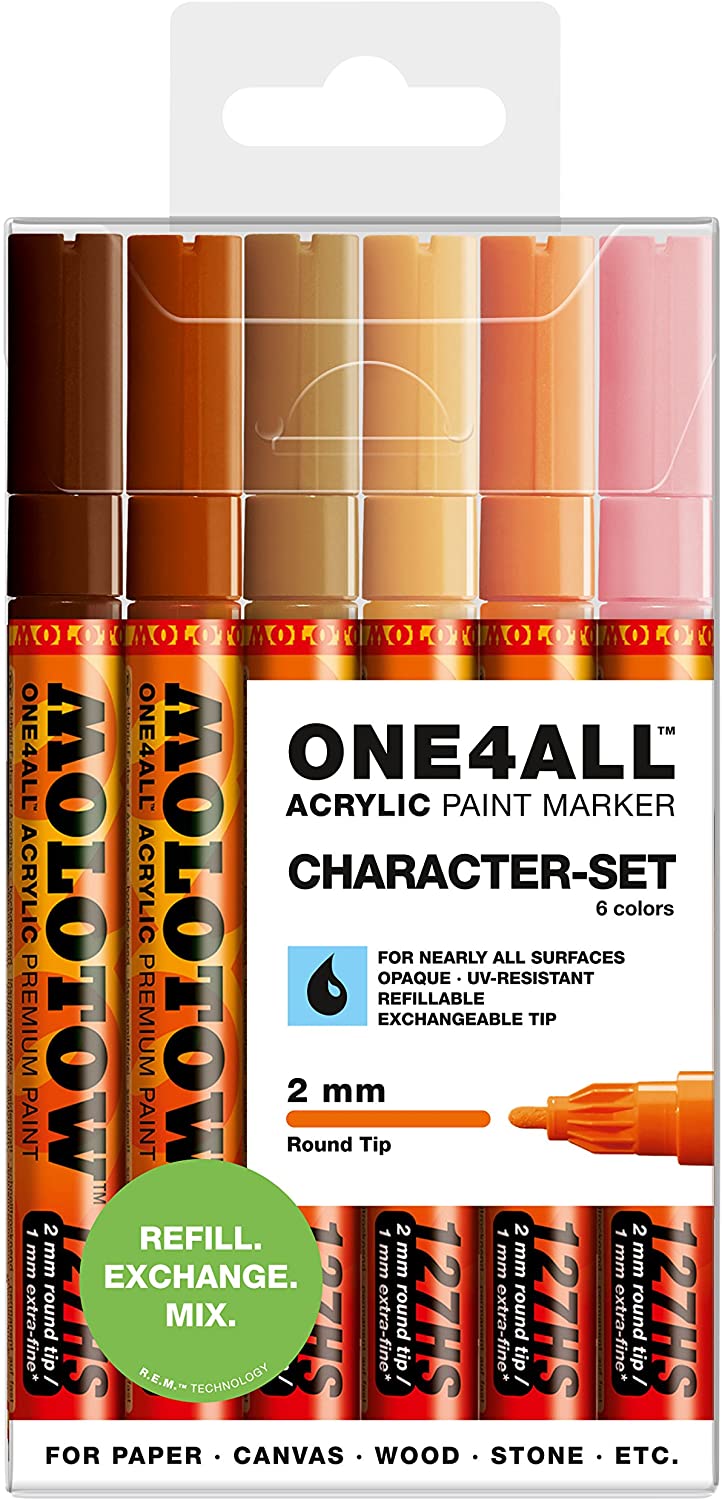 Molotow Acrylic Marker 2mm 1/6 set 200.232