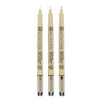 Sakura Pigma Micron 3 Fineliners - 02,04,08