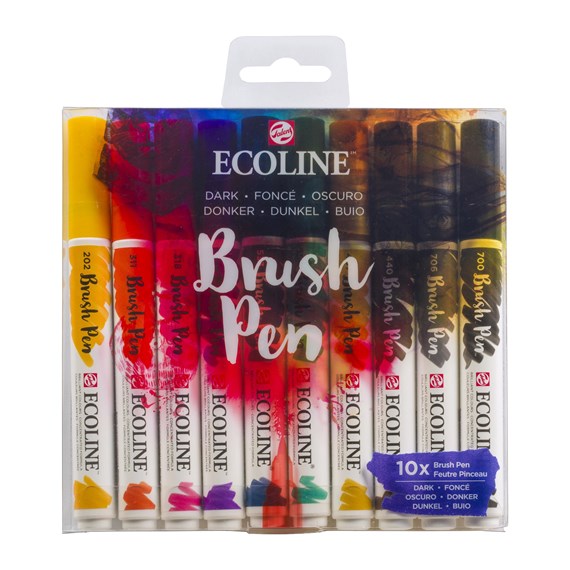 Ecoline Brush Pens - Dark Set 11509802