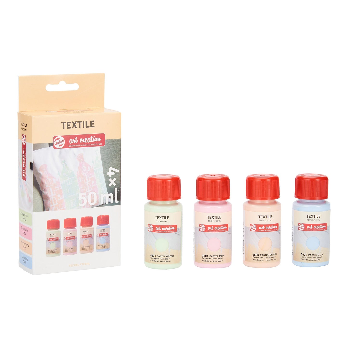 Art Creation Textile Set 4x 50 ml Pastel