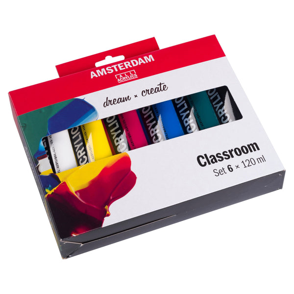 Amsterdam Standard Series acrylic paint classroom set | 6 x 120 ml