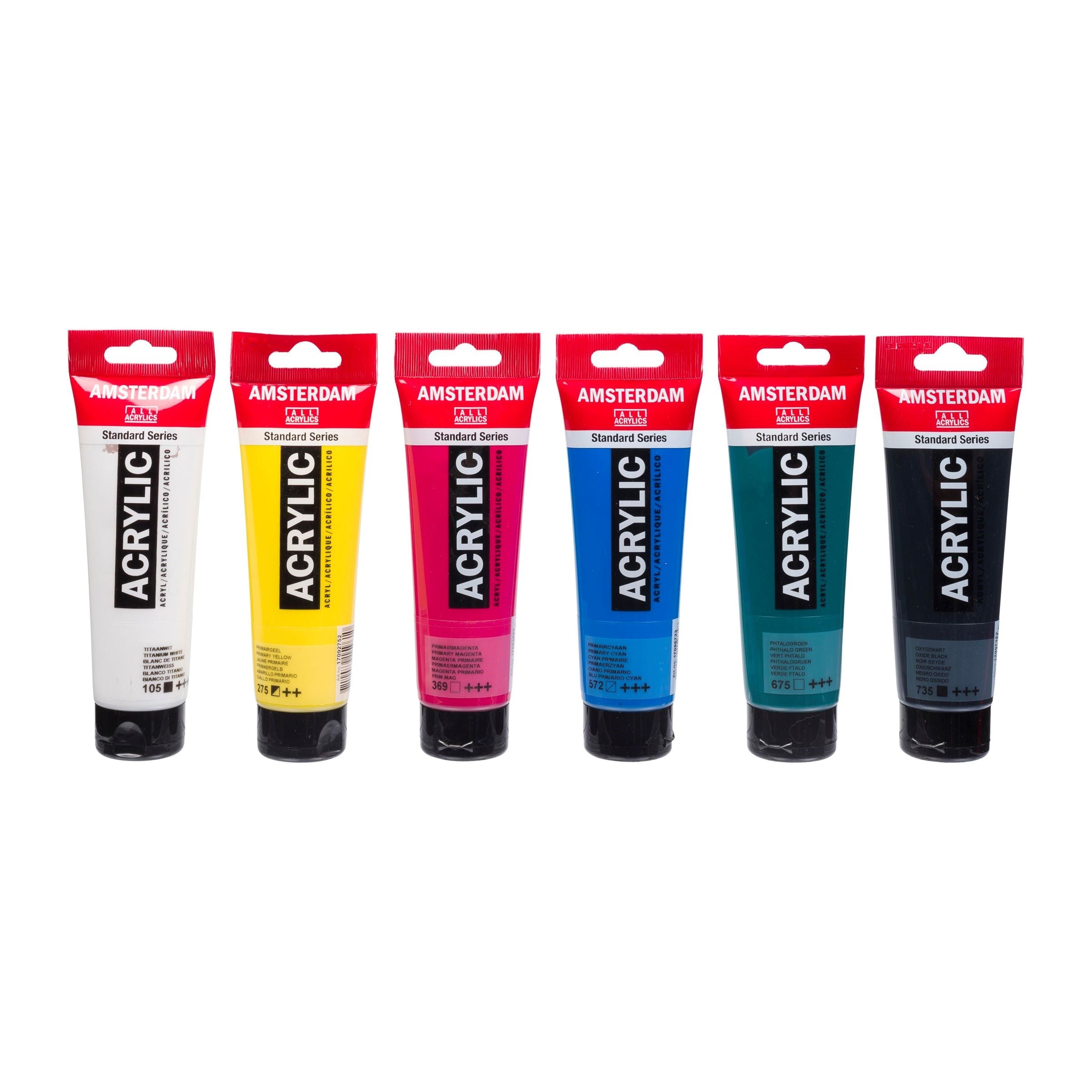 Amsterdam Standard Series acrylic paint classroom set | 6 x 120 ml