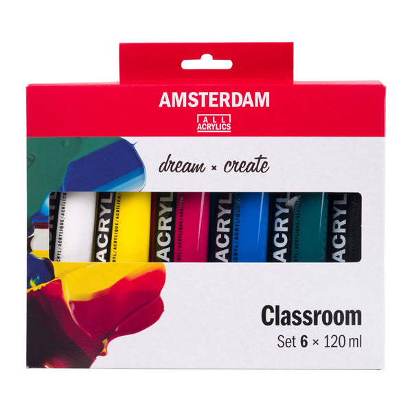 Amsterdam Standard Series acrylic paint classroom set | 6 x 120 ml