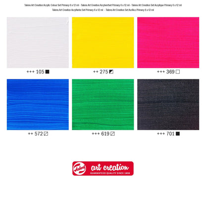 Art Creation Acrylic colour set Primary | 6 x 12 ml