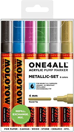 Molotow Acrylic Marker 4mm 1/6 set 200.198