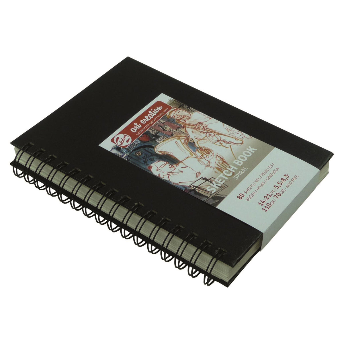 Art Creation Sketchbook Spiral 14 x 21cm 110g  80 Sheets