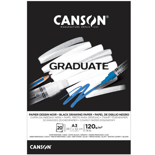 Canson Graduate Black Drawing Paper