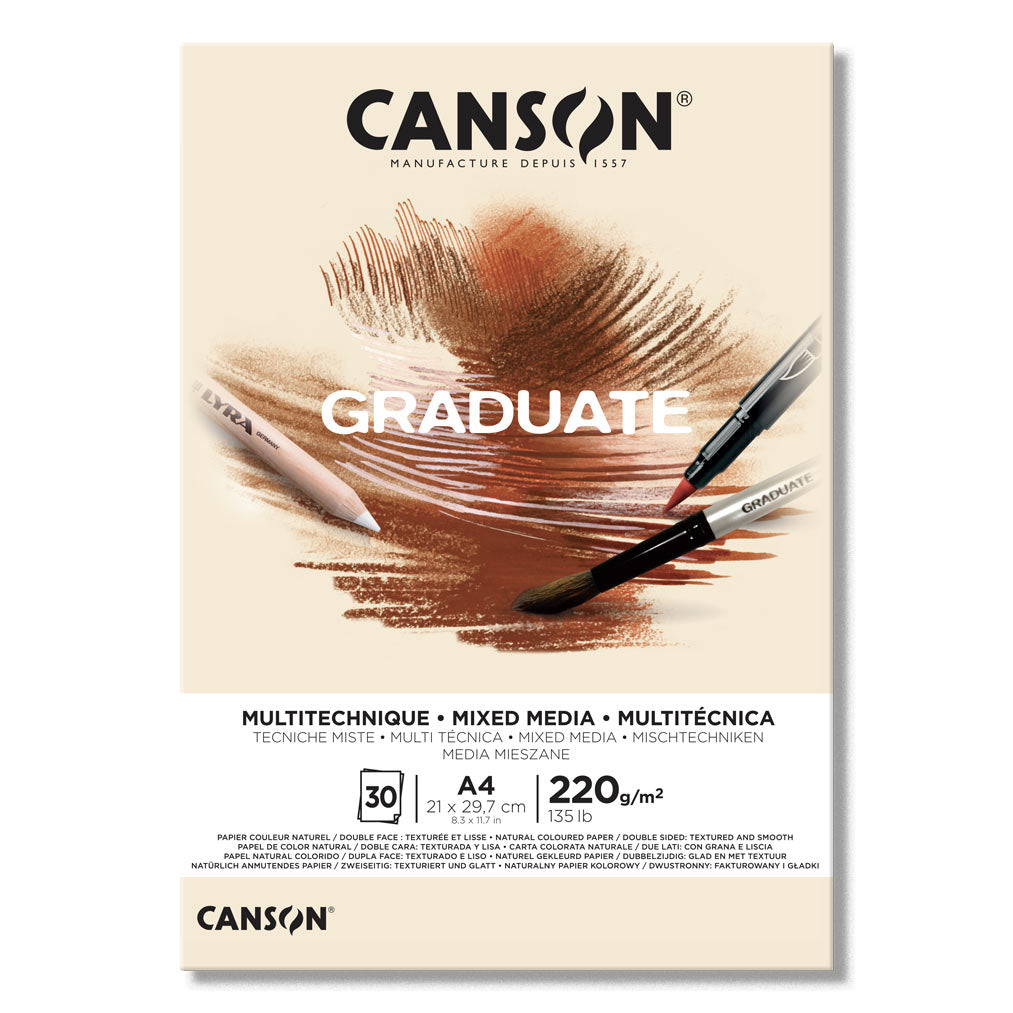 Canson Graduate Mixed Media- Natural Coloured Paper