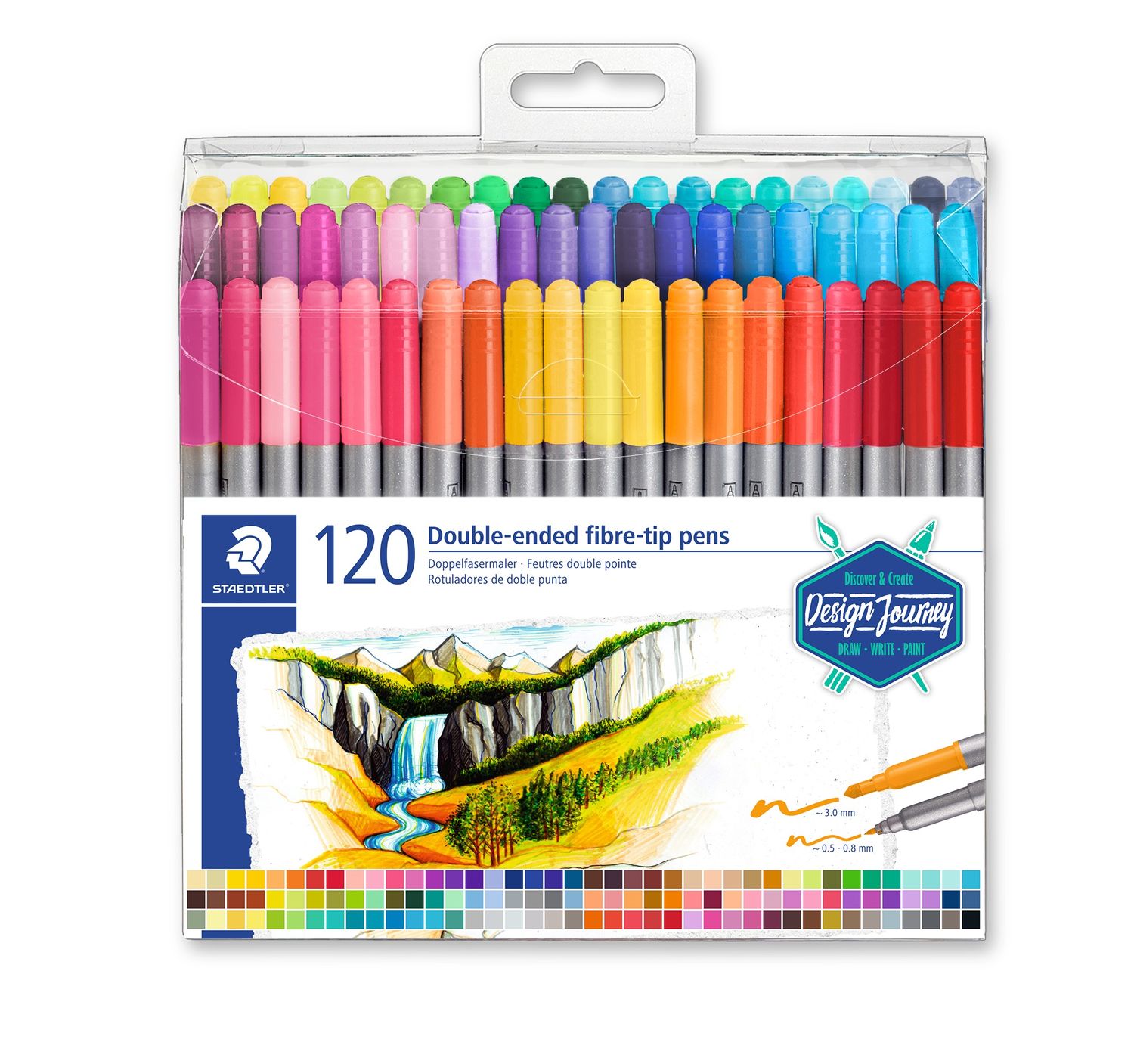 Staedtler Double-ended fibre-tip pen 120pcs