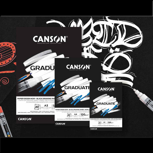 Canson Graduate Black Drawing Paper