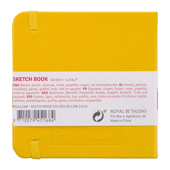 Art Creation Sketchbook Golden Yellow 12x12