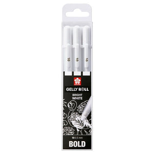 Sakura Gelly Roll Set - Bright White Gel Pens 10 BOLD