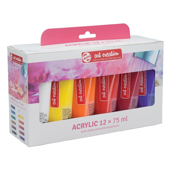 Art Creation Acrylic Colour Set 12 x Tube 75ml