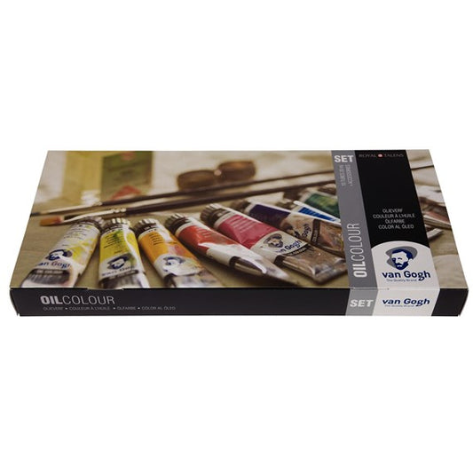 Van Gogh Oil Colour Advanced Set with 10 Colours in 20ml Tube + Accessories 02820415