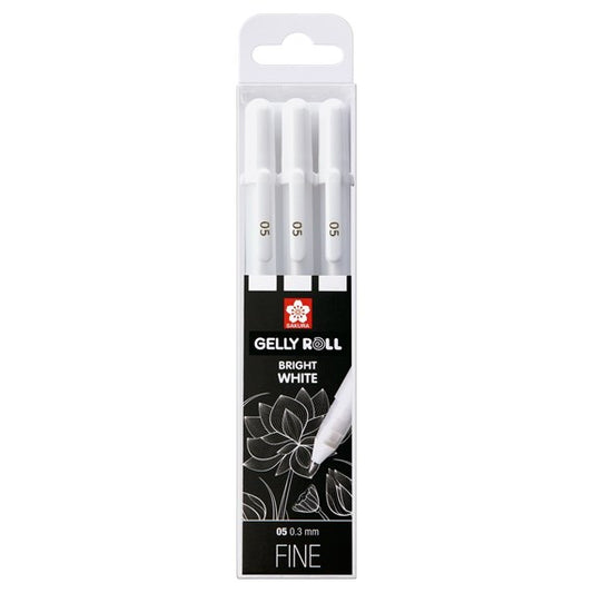 Sakura Gelly Roll Set - Bright White Gel Pens 0.5 FINE