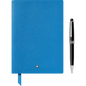 Montblanc Gift Set with Meisterstück Classique Platinum Ballpoint and Notebook #146 Technicolour Blue 124172