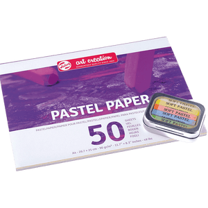 Art Creation Pastel Paper A4 + 10 Soft Pastels