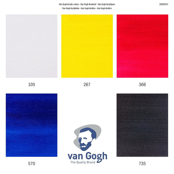 Van Gogh Acrylic colour primary mixing set | 5 x 40 ml