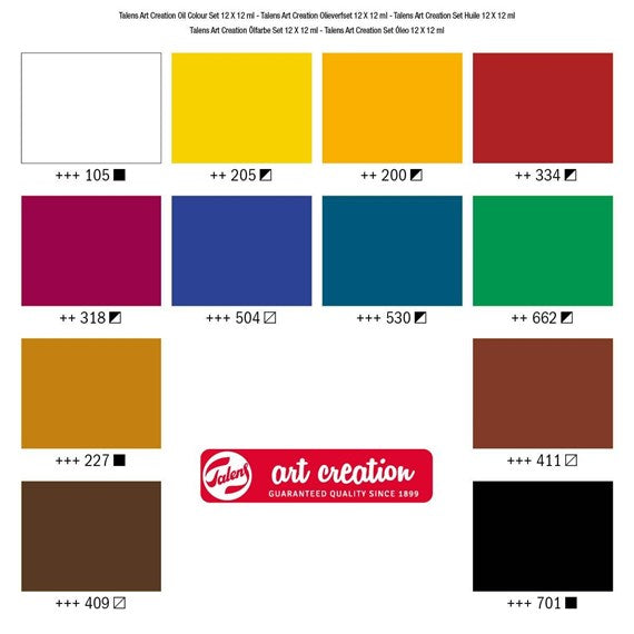 Art Creation Oil Colour Set 12x12ml