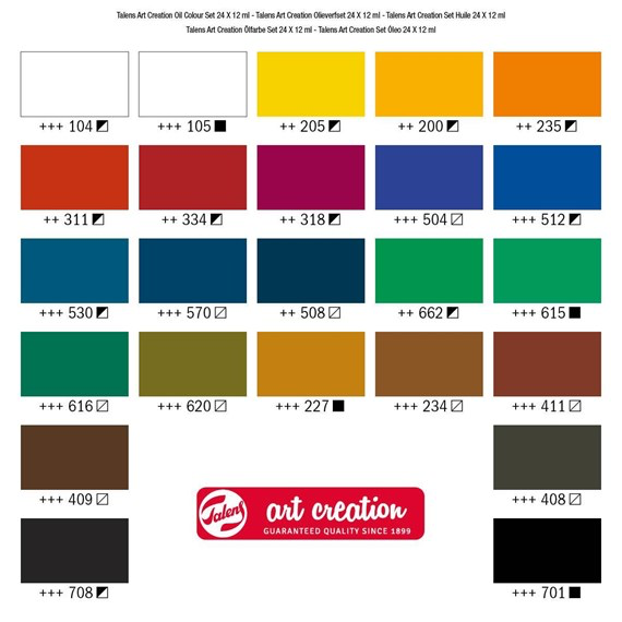 Art Creation Oil Colour Set 24x12ml