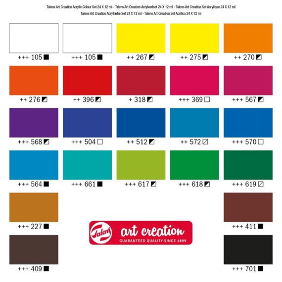 Art Creation Acrylic Colour Set 24x12ml 9021724M